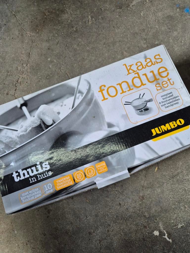 Jumbo Kaasfondue Set - Nieuw in doos, Witgoed en Apparatuur, Gourmetstellen, Verzenden, Nieuw, 4 t/m 7 personen