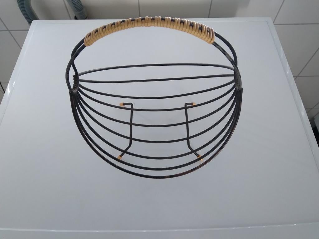 Vintage fruitvmanden mandje smeedijzer, Ophalen of Verzenden, Glas of Kopje