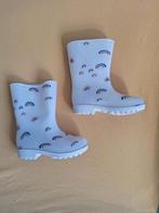 1x gedragen leuke crème regenboog regenlaarzen maat 24/25., Meisje, Ophalen of Verzenden, Laarzen, Zo goed als nieuw
