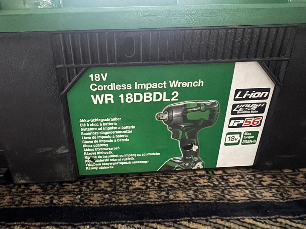 Hikoki WR18BDL2 slagmoersleutel, Ophalen of Verzenden, Zo goed als nieuw