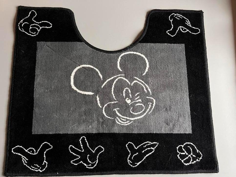 Nieuw Aqua Nova Mickey Mouse toiletmatje, Ophalen of Verzenden, Nieuw, Zwart, Badmat