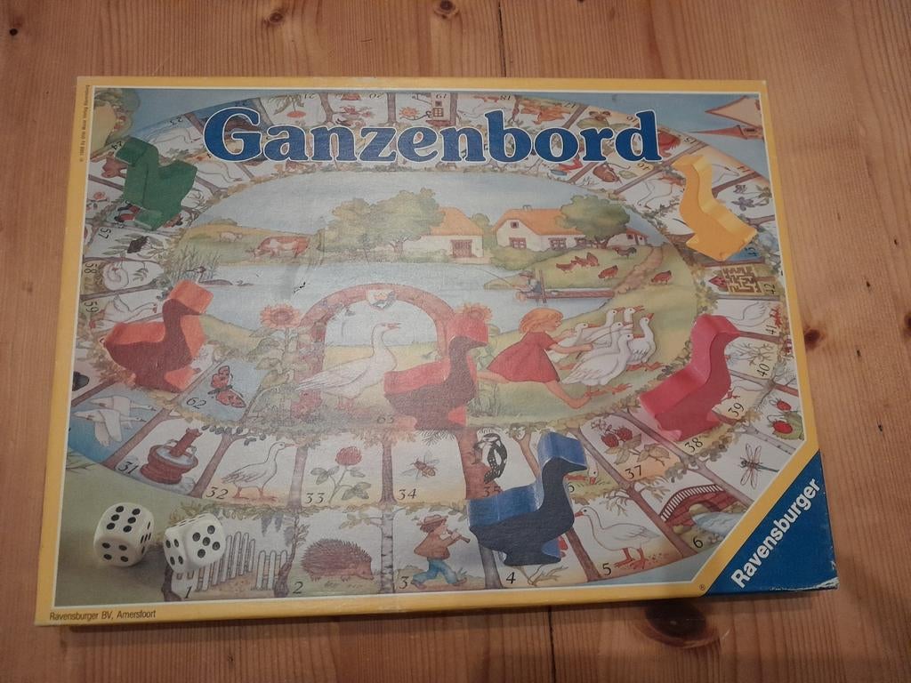 Ganzenbord spel compleet groot mooi spel ravensburger, Ophalen of Verzenden, Zo goed als nieuw