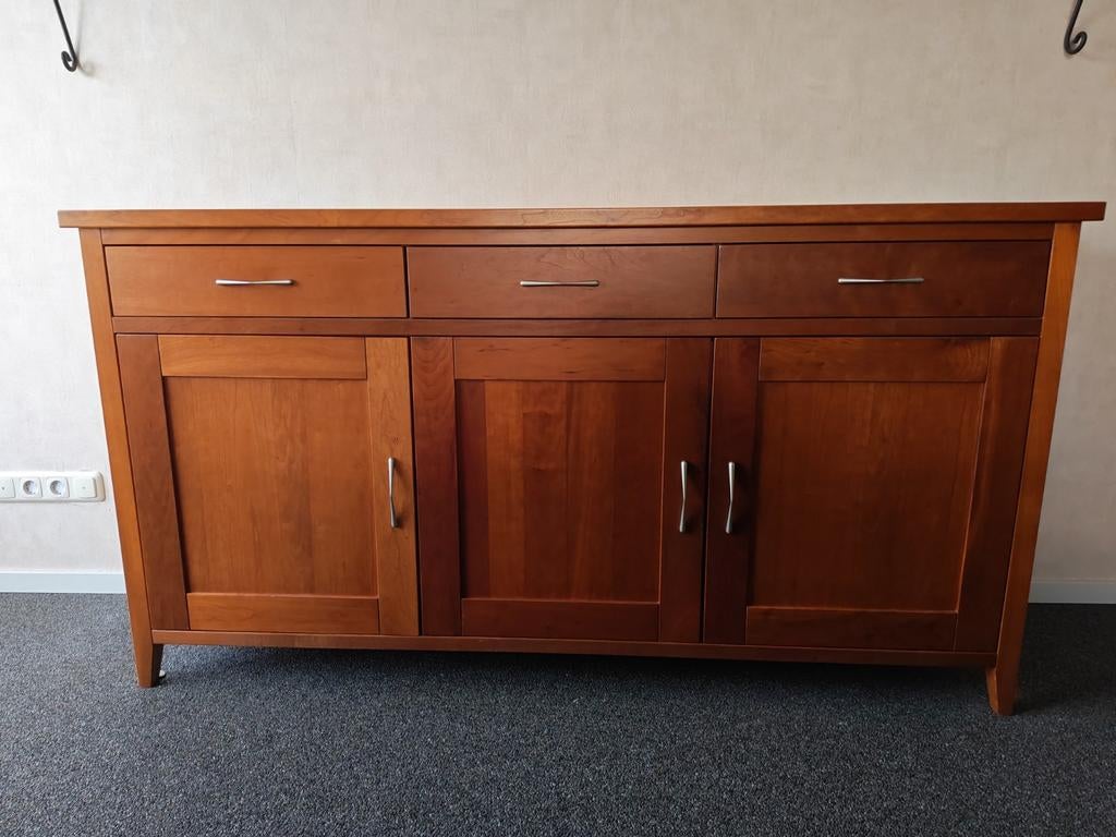 Kersenhouten Dressoir massief, Ophalen, Gebruikt, 25 tot 50 cm, 150 tot 200 cm
