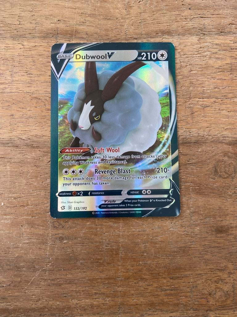 Pokémon Kaart Dubwool V (153/192) - Zo goed als nieuw, Ophalen of Verzenden, Zo goed als nieuw, Losse kaart