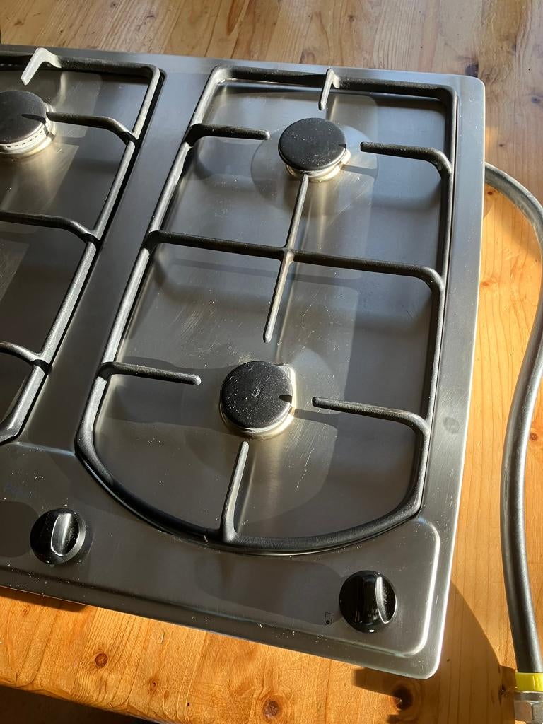 Gasstel 4 pits met vlambeveiliging, Witgoed en Apparatuur, Kookplaten, Gebruikt, Inbouw, Gas, 4 kookzones