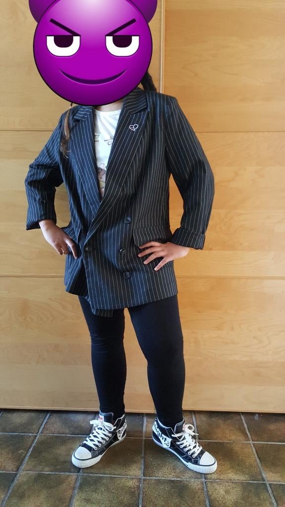 Vintage black pink blazer HM maat s, Ophalen of Verzenden