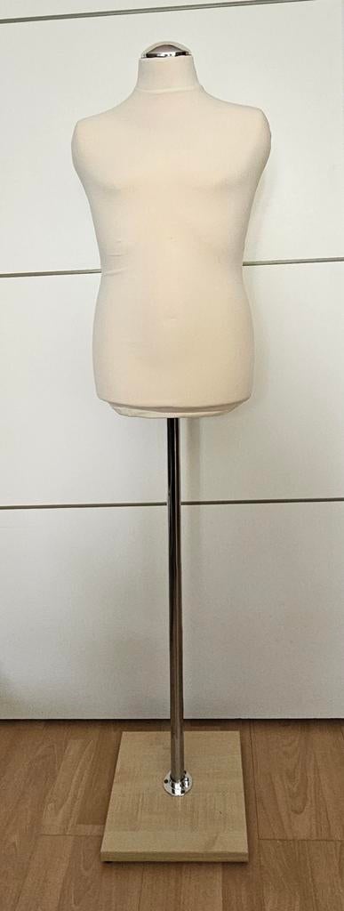 Te koop: paspop, wit, op verchroomde stang, Hobby en Vrije tijd, Naaien en Fournituren, Ophalen, Gebruikt, Paspop