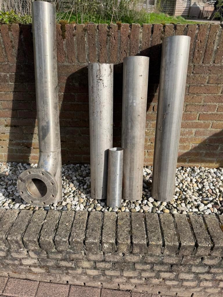 Roestvrijstalen buizen kachelpijp kachelbuis, Ophalen, Gebruikt, Rvs, Minder dan 2 meter