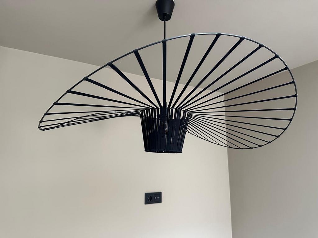 Moderne Zwarte Hanglamp - Design Stijl, Huis en Inrichting, Lampen | Hanglampen, Ophalen, Zo goed als nieuw, Metaal, 75 cm of meer