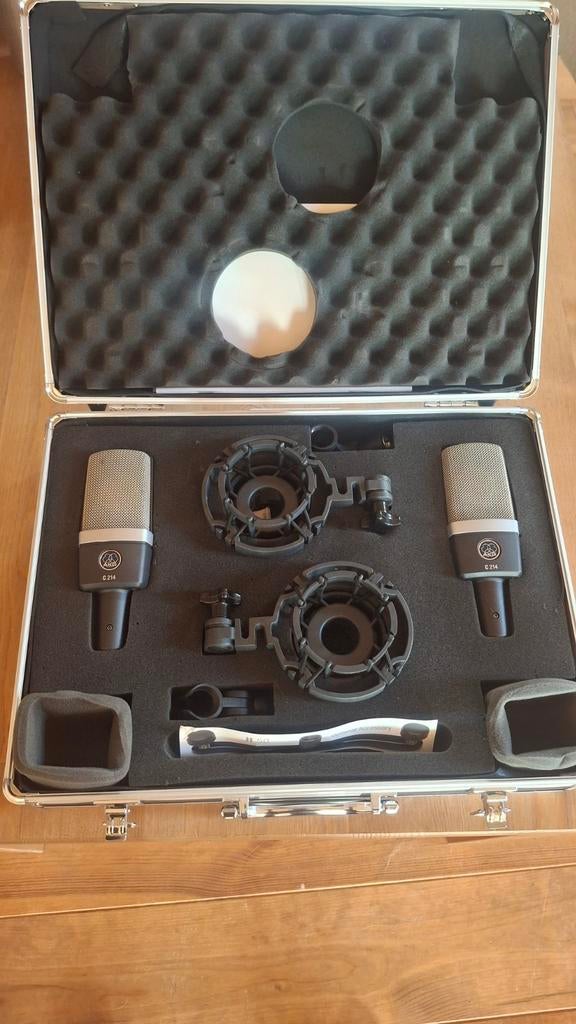 AKG C214 Matched Stereo Pair, Muziek en Instrumenten, Microfoons, Ophalen of Verzenden, Gebruikt, Studiomicrofoon