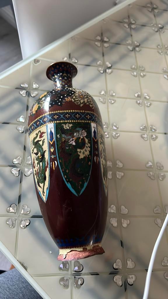 Antieke Japanse Cloisonné-vaas, Ophalen