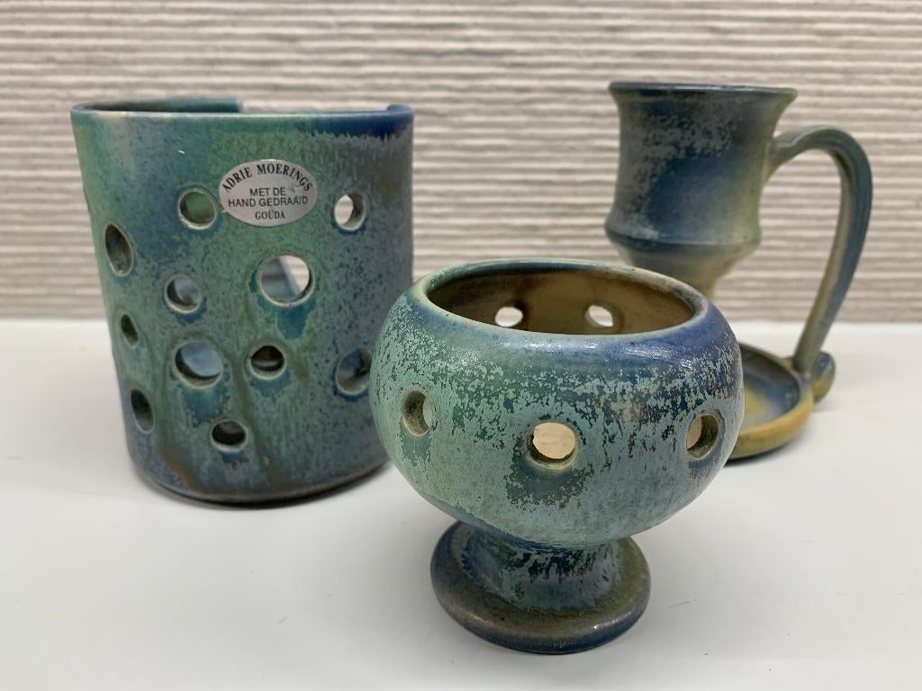 Hele mooie keramiek set Adrie Moerings keramiek Gouda, Ophalen of Verzenden