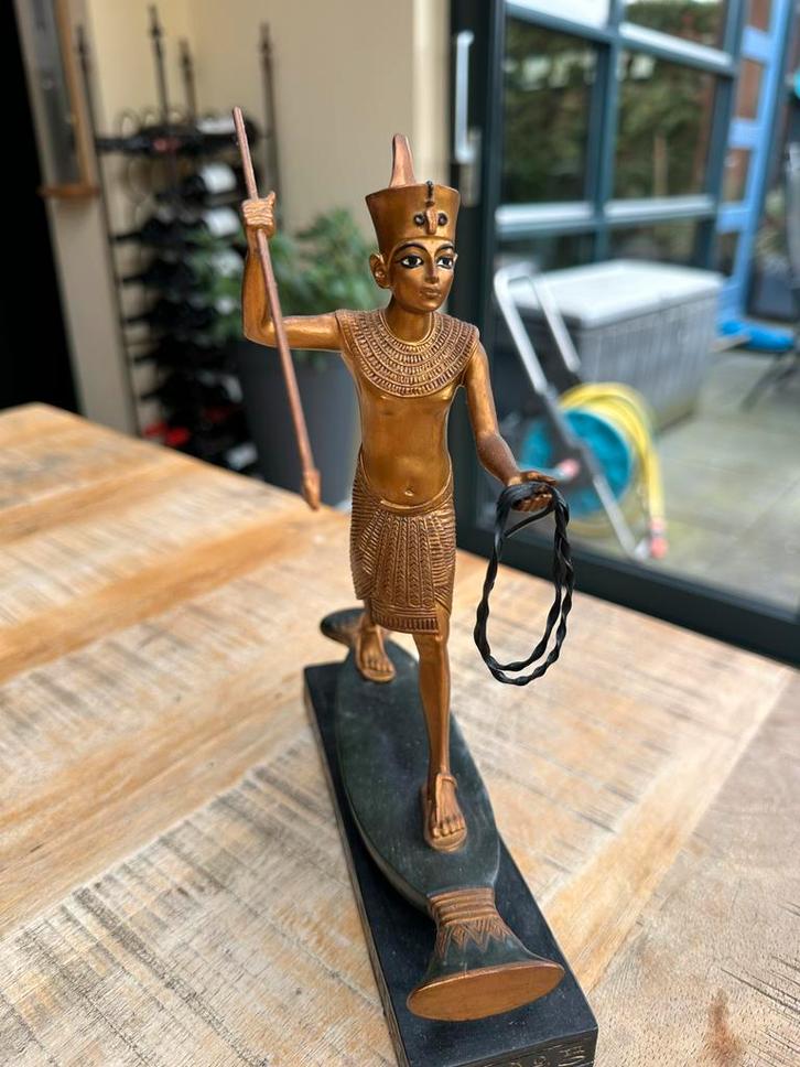 Veronese replica tombebeeld Toetanchamon, Verzamelen, Beelden en Beeldjes, Gebruikt, Mens, Ophalen of Verzenden