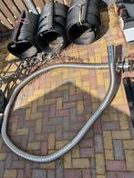 Rvs 80mm flexibele rookgasafvoer, Ophalen, Houtkachel, Zo goed als nieuw, Inbouw