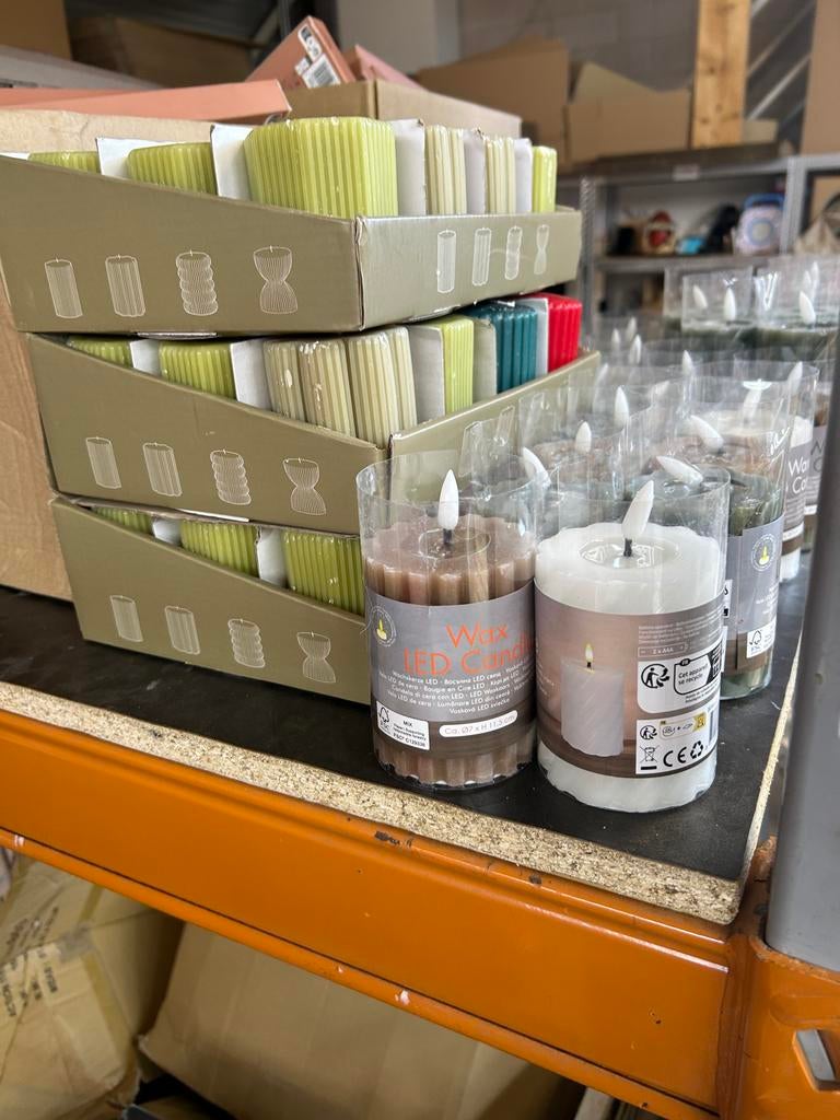 Partijen kaarsen, Huis en Inrichting, Woonaccessoires | Kandelaars en Kaarsen, Overige materialen, N, N, Wit