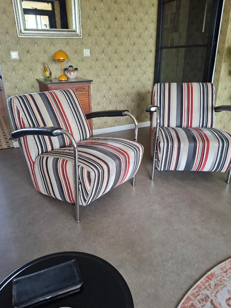 Twee Leolux fauteuils Scylla, Huis en Inrichting, Ophalen, Gebruikt, Minder dan 75 cm, Design