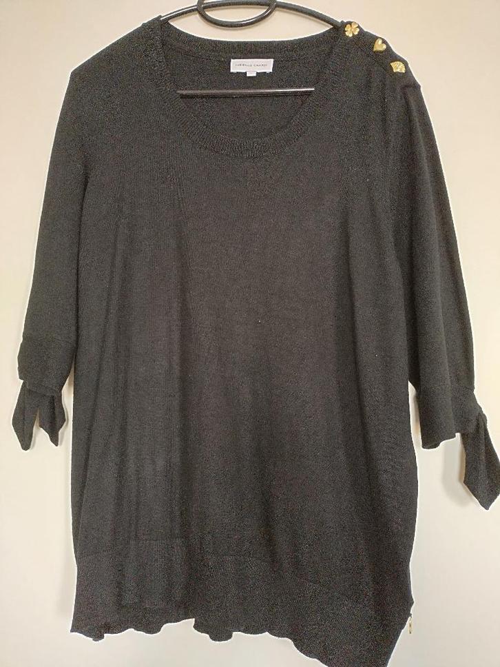Fabienne Chapot trui driekwart mouw zwart (Maat L), Kleding | Dames, Truien en Vesten, Zo goed als nieuw, Maat 42/44 (L), Zwart