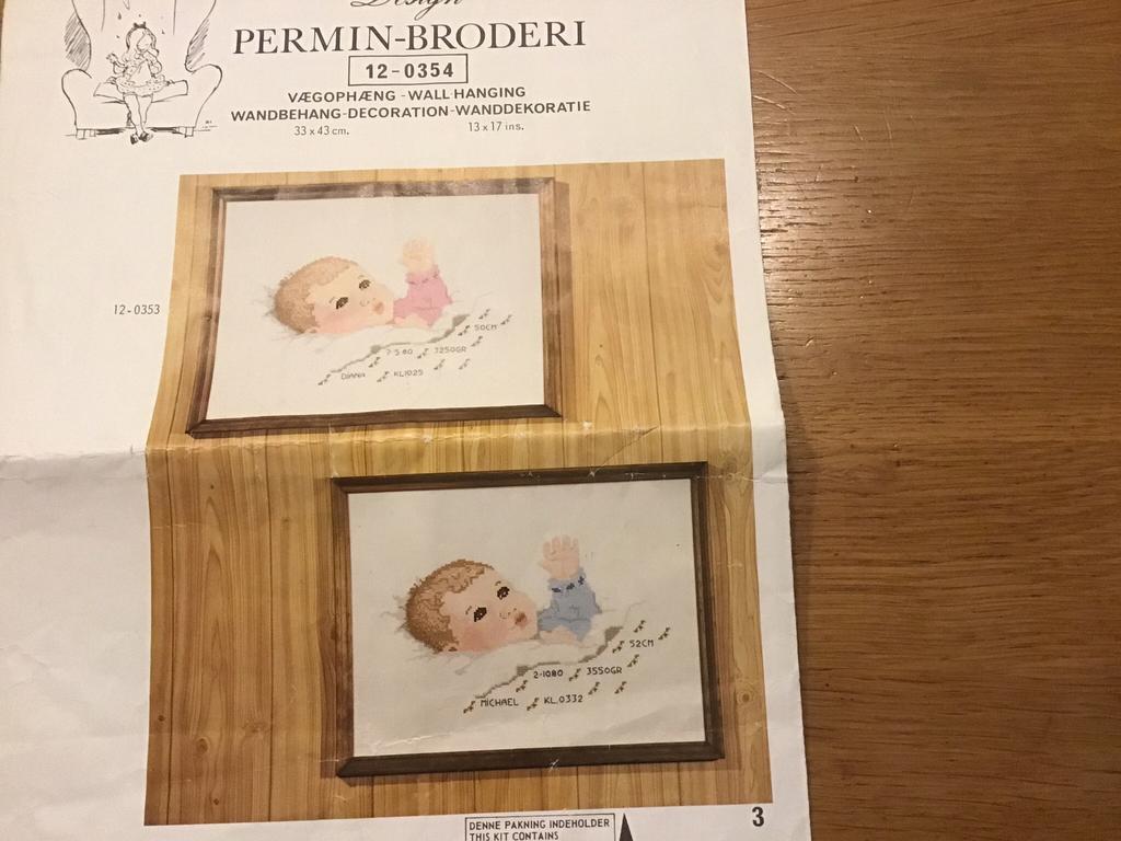 Geboorte patroon Permin Broderi Vintage, Ophalen of Verzenden, Gebruikt, Patroon