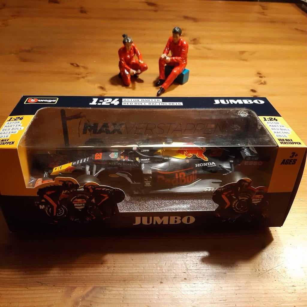 Schaalmodel Max Verstappen Formule 1 auto 1:24, Ophalen, Zo goed als nieuw, Bburago