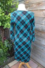 Jurk zwart/ petrol/ rood King Louie mt M Vaste prijs, Maat 38/40 (M), Verzenden, Zwart, Zo goed als nieuw