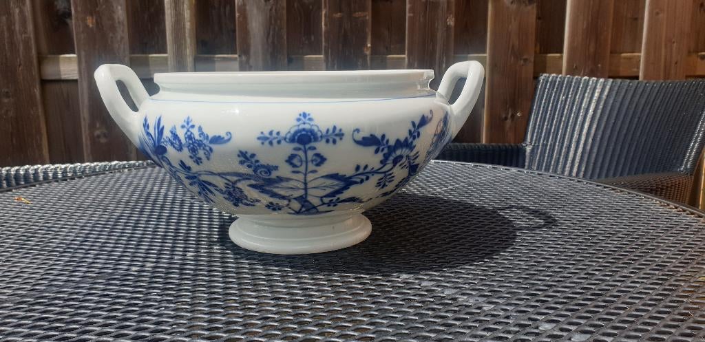 Antiek porselein soepterrine Meissen, Antiek en Kunst, Ophalen of Verzenden