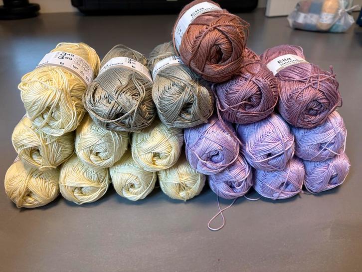 19 bollen brei katoen Zeeman Ella Mercerised, Hobby en Vrije tijd, Breien en Haken, Zo goed als nieuw, Breien of Haken, Wol of Garen