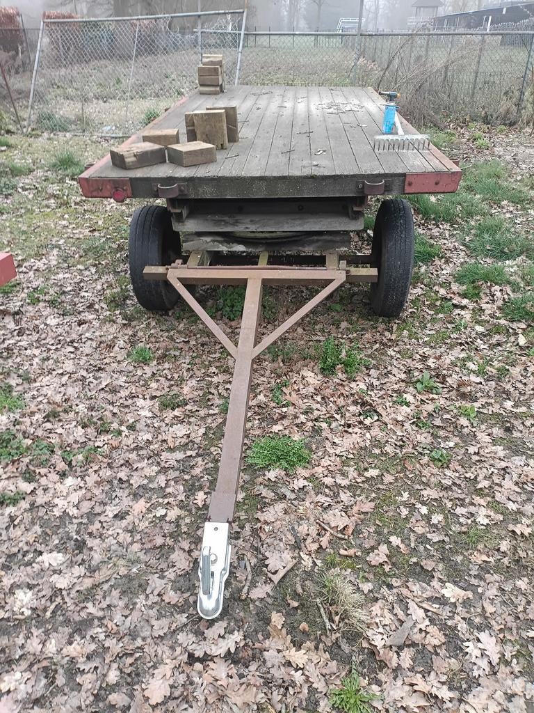 Robuuste platte boerenkar - Ideaal voor transport, Doe-het-zelf en Verbouw, Transportwagens, Ophalen of Verzenden, Gebruikt
