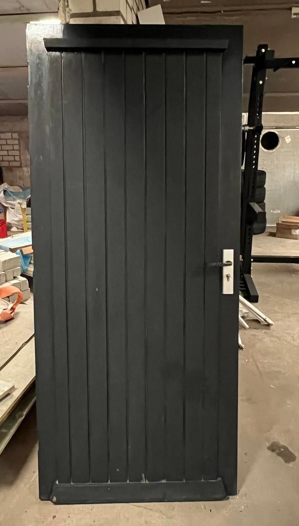 Hardhouten buitendeur, Doe-het-zelf en Verbouw, Deuren en Horren, Ophalen, Gebruikt, 80 tot 100 cm, Buitendeur