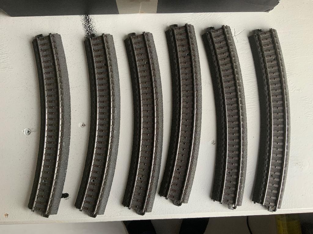 6x Marklin 24230 C-Rails bocht R2, Wisselstroom, Gebruikt, Rails, Ophalen of Verzenden