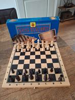 Longfield schaakspel met backgammon in kistje, Ophalen of Verzenden