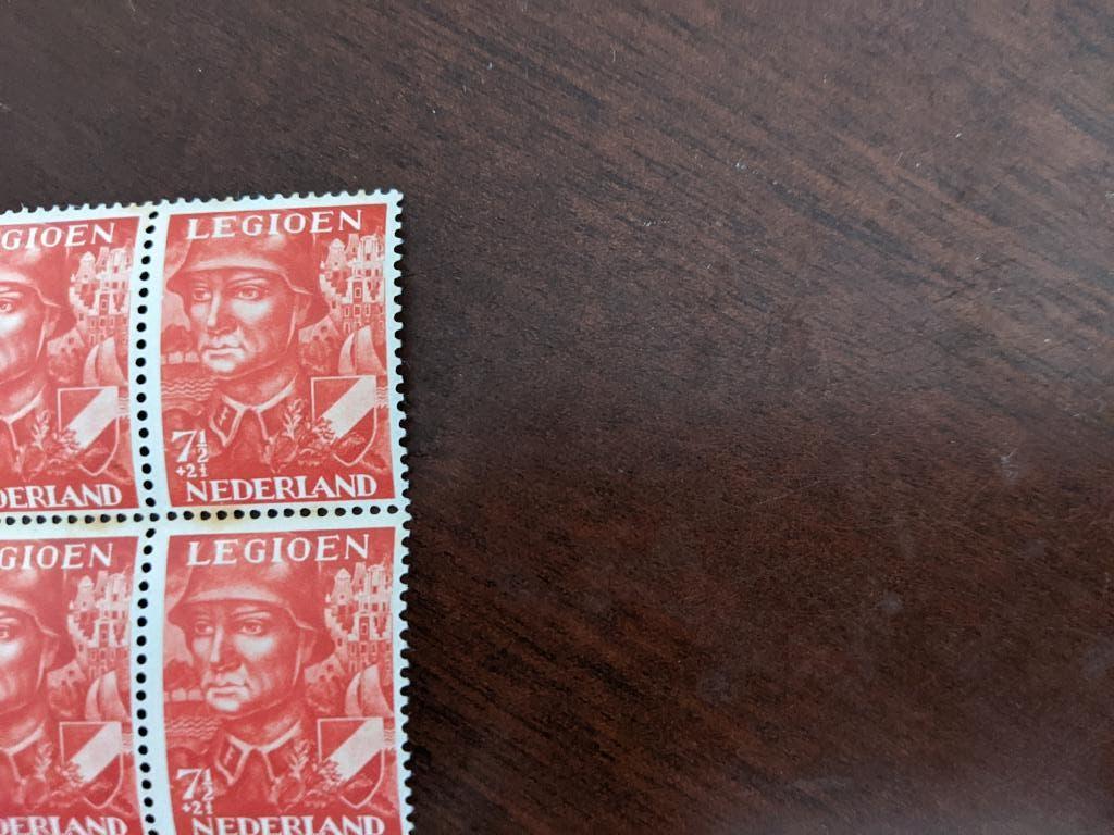 NL 1942; PLAATFOUT 402 PM1 in blok van 6 LEES, Verzenden, Na 1940, Postfris