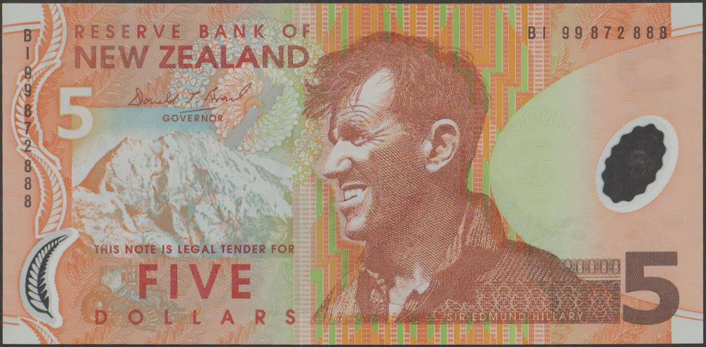 New Zealand 5 dollars 1999 UNC p.185a (# 228), Postzegels en Munten, Bankbiljetten | Oceanië, Verzenden, Los biljet