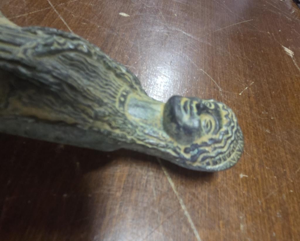 Brons beeld Etruskische haruspex, Ophalen of Verzenden, Brons