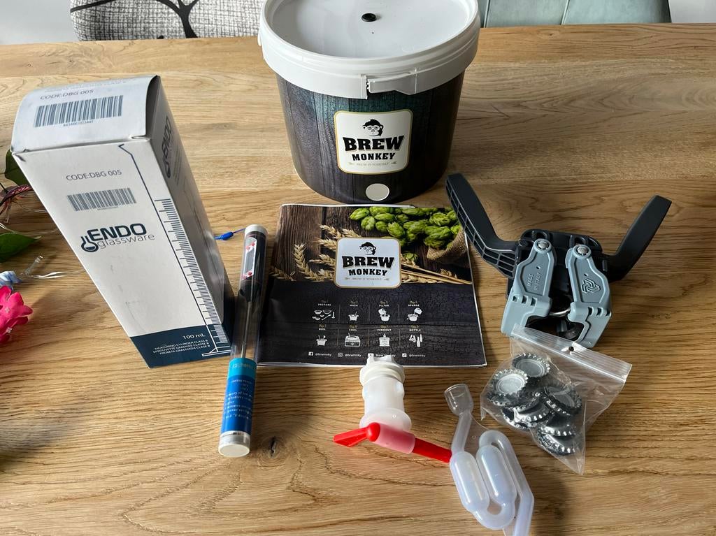 Bierbrouwset brew monkey, Ophalen, Gebruikt