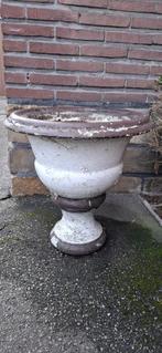 Brocante Franse stenen tuinvaas/bloempot/kelkvaas, Ophalen, Gebruikt