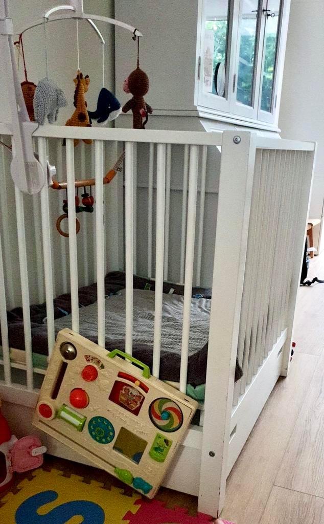 Compacte Bopita box met lade en verhoger wit, Kinderen en Baby's, Boxen, Ophalen, Gebruikt, Rechthoekig, In hoogte verstelbaar
