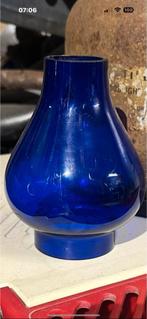 Cobalt blauwe glas voor olielamp, Antiek en Kunst, Ophalen of Verzenden