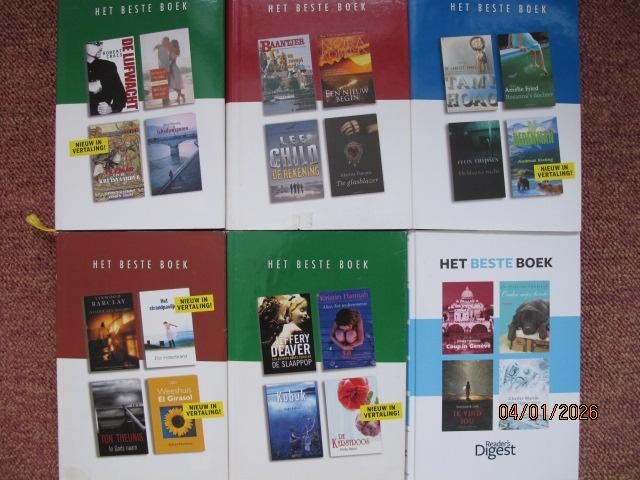 reader's digest - het beste boeken - nr. 249 t/m 253 en 272, Boeken, Romans, Zo goed als nieuw, Wereld overig, Ophalen of Verzenden