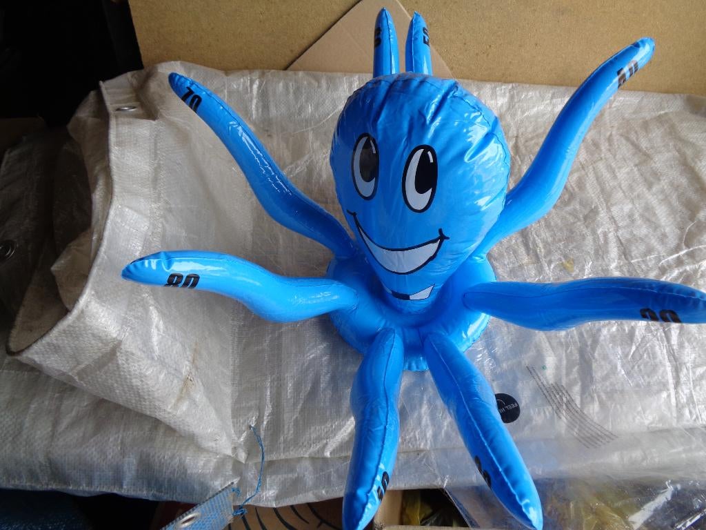 Partij opblaas octopus 28cm Hoog, ., Nieuw, Ophalen of Verzenden, .