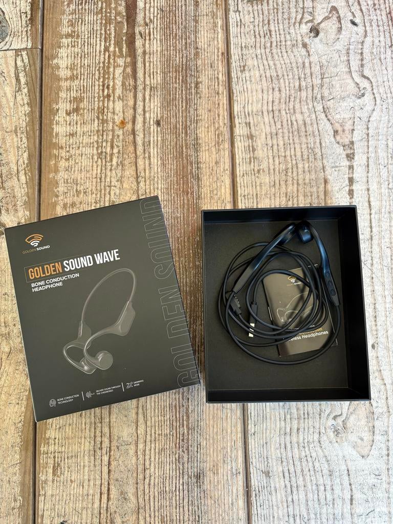 Golden Sound Wave Bone Conduction Koptelefoon (Nieuwstaat), Audio, Tv en Foto, Koptelefoons, Ophalen of Verzenden, Zo goed als nieuw