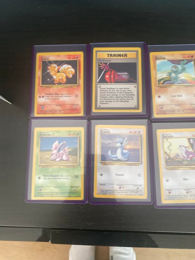 Base set Pokémon kaarten 1995, Ophalen of Verzenden, Gebruikt, Meerdere kaarten