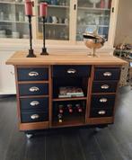 Exclusief keukeneiland op zwenkwielen met 8 laden, Ophalen of Verzenden