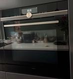 Siemens Blacksteel inbouw oven+magnetron+ stoom 3 in 1, Zo goed als nieuw, Oven met grill, Inbouw, 45 tot 60 cm
