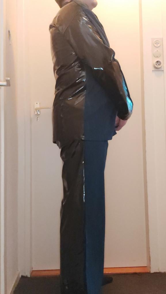 Lakbroek laktrui xl setje, Ophalen of Verzenden, Zo goed als nieuw, Maat 46/48 (XL) of groter, Blauw