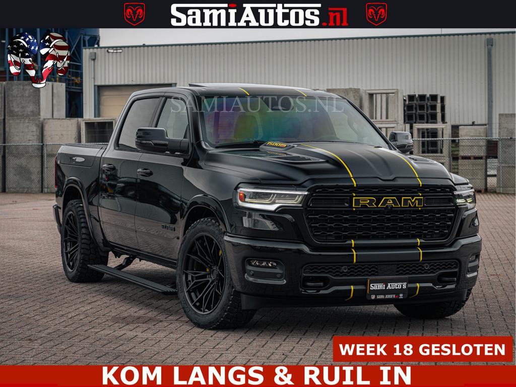 Dodge Ram 1500 Limited Night H.O 540HP 706Nm | Massage + Ful, Automaat, Met garantie (alle), Zwart, Leder