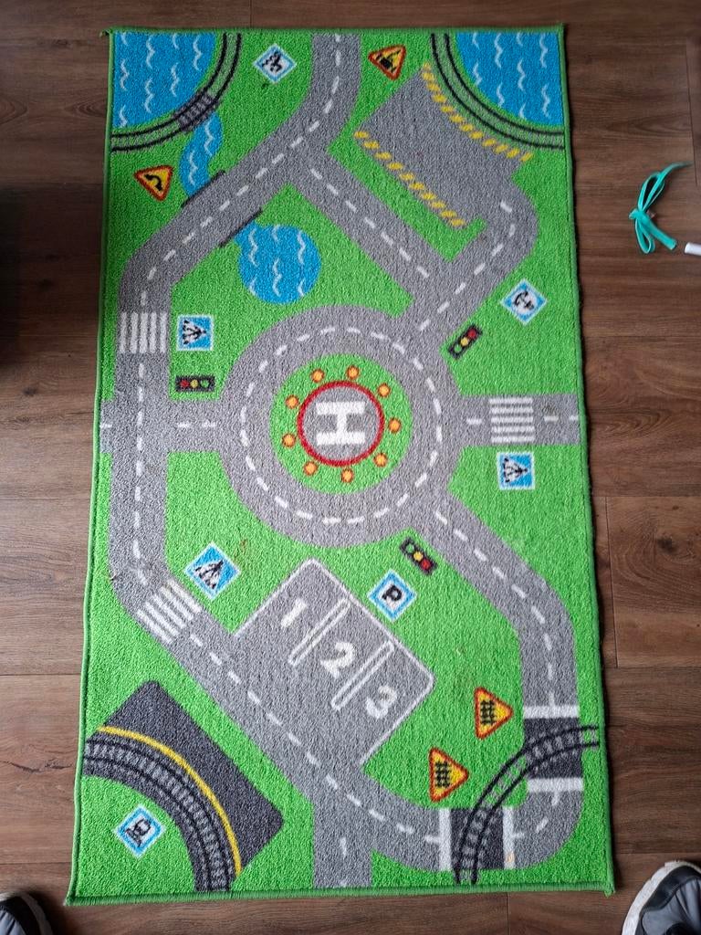 Speelkleed met wegen en verkeer, Ophalen, Groen, 100 tot 150 cm, Kindvriendelijk