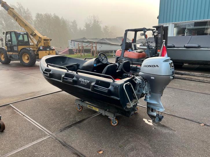 River 350 + Honda BF20LRTU, Watersport en Boten, Vis- en Consoleboten, Gebruikt, 10 tot 30 pk, 3 tot 6 meter, Benzine, Buitenboordmotor