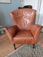 Montis leren fauteuil cognacbruin, Huis en Inrichting, Fauteuils, Ophalen, Gebruikt, 75 tot 100 cm, 75 tot 100 cm