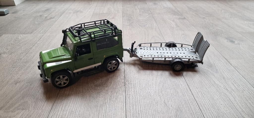 Bruder Jeep met aanhangwagen, Ophalen of Verzenden, Zo goed als nieuw