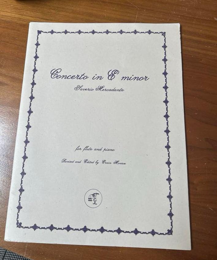 Concerto in E minor voor fluit en piano, Muziek en Instrumenten, Klassiek, Dwarsfluit of Piccolo, Ophalen of Verzenden, Zo goed als nieuw